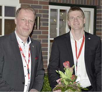 <p>
Vertriebsleiter Michael Siegmann und Geschäftsführer Hanjo Jungelmann (r.)
</p>