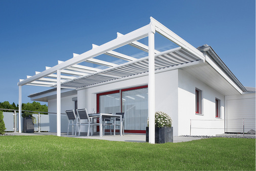 <p>
</p>

<p>
Weinor will mit dem Terrassendach Terrazza durch eine elegante Konstruktion, formschönes Design und hohe Belastbarkeit überzeugen. Mit seinen vielfältigen Ausführungen eignet es sich für unterschiedlichste Häusertypen. 
</p> - © Foto: Weinor

