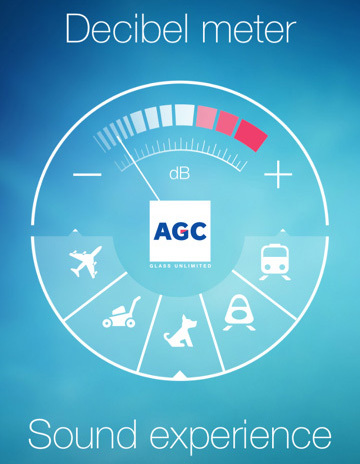 Die neue “Acoustics App“ von AGC Interpane hilft, das geeignete Schalldämmglas für jede Art von Lärm auszuwählen. - © AGC Glass Europe
