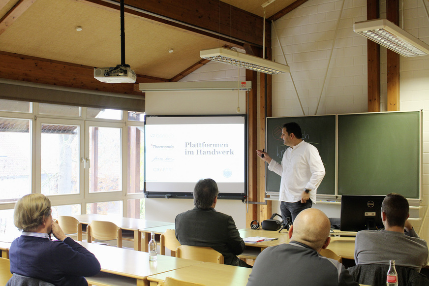 Matthias Brack von Brack Wintergarten beleuchtete in seinem „Erfahrungsbericht – Erfolgsgeheimnis Digitalisierung“ die Chancen der Digitalisierung für das Handwerk.