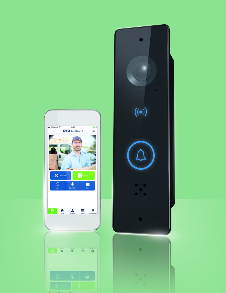 Die smarte Video-Türsprechanlage SmartConnect door. Jetzt mit Bluetooth und integrierter Touch-Türklingel.
