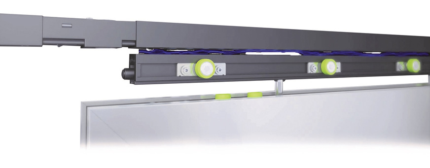 Detailansicht des E-Space Schiebetür-Magnetantriebs