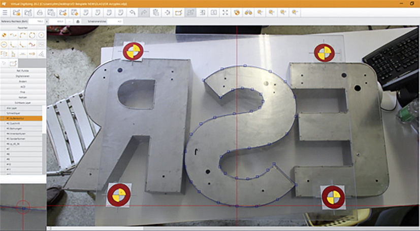 Mit der VirtualDigitizing Software lassen sich Schablonen, Muster und 2D-Objekte für Modellscheiben schnell und einfach digitalisieren.