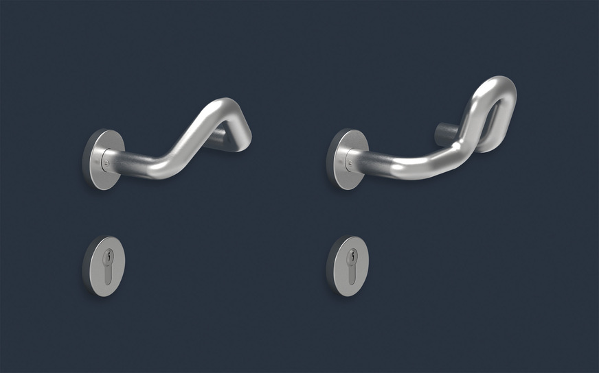 Die Freihand Drücker Protect Hands free lassen sich mit wenig Aufwand nachrüsten. Sie ermöglichen das Öffnen und Schließen von Türen mit dem Ellenbogen und dem Unterarm – ganz ohne Hautkontakt.