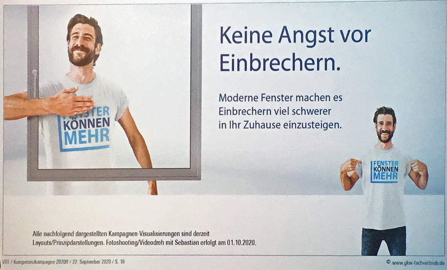 Sebastian soll der Kampagne sein Gesicht geben - das Modell steht für viele Schwerpunktthemen bereit.