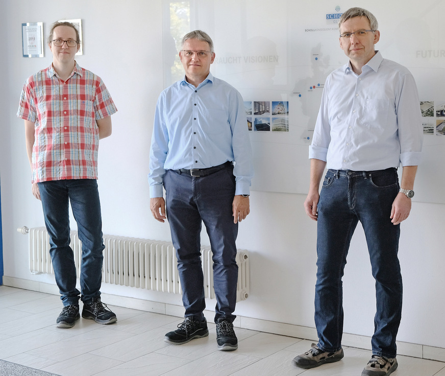 Das Projekt-Team zur Einführung der Datenplattform A+W IoT Smart Trace bei Schollglas Sachsen.