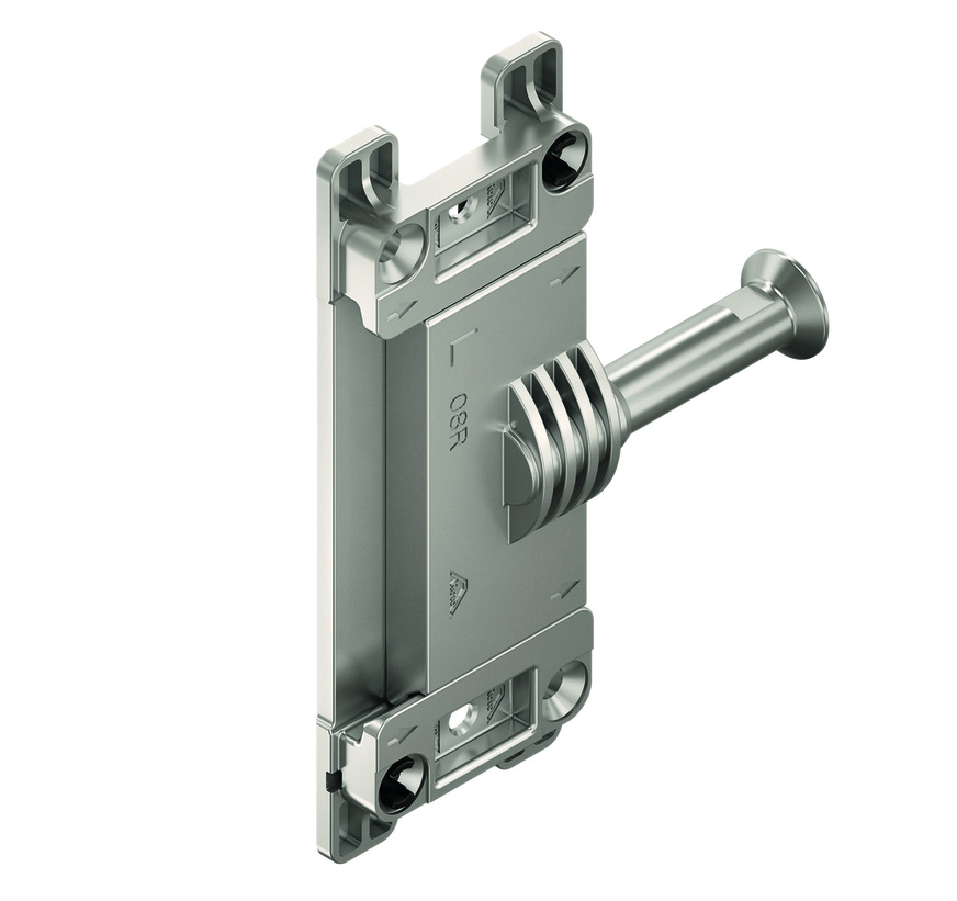 Seine „besonderen Stärken“ in puncto Dichtigkeit, Bedienkomfort und Design stellt das Beschlagprogramm „Roto Patio Inowa“ jetzt auch bei der Rehau-Neuheit „Synego Slide“ unter Beweis, meldet der Fenster- und Türtechnikspezialist. Dazu trage u. a. die unsichtbare, verdeckt im Profil des Schiebesystems angebrachte Technik bei. Das Foto zeigt ein Mittelbruch-Schließteil.