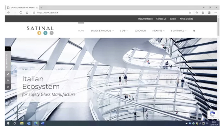 Seit Kurzem ist eine neue Website online (www.satinal.it), die der Sicherheitsglas-­Industrie ­gewidmet ist und auch e-Commerce Angebote mit einschließt.