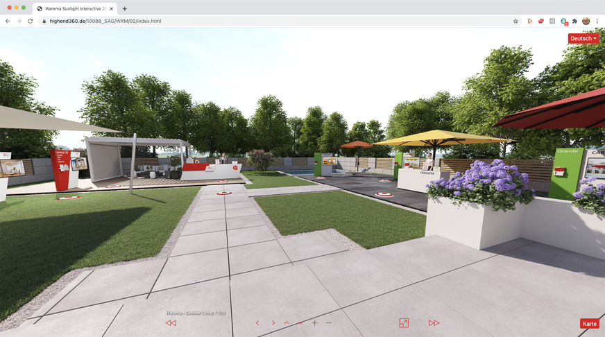 Die Erlebnismesse&nbsp;findet sozusagen drinnen und draußen statt. Im Außenbereich finden sich die Outdoor Living Produkte von Warema und Caravita.&nbsp; Eine fünf Jahresgarantie für Outdoor Living Produkte von Warema wurde auf der Pressekonferenz vorgestellt, wenn sich der Endkunde aus Deutschland und Österreich sich entsprechend registriert.