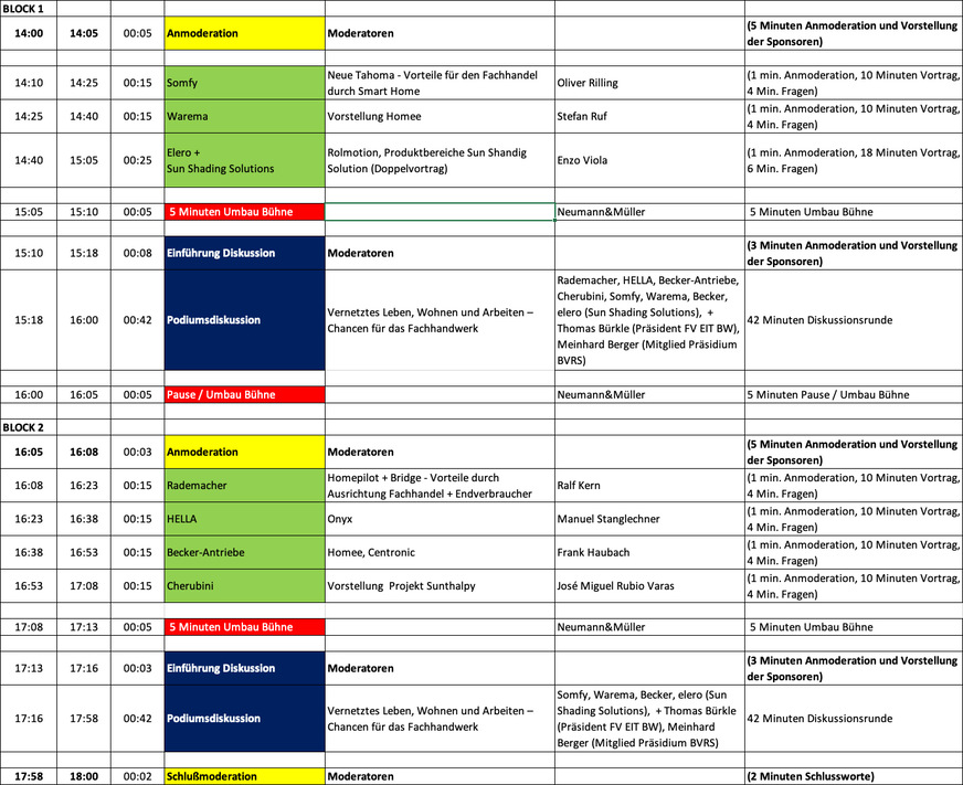 Der vorläufige Zeitplan steht zur ersten Orientierung bereits jetzt schon zur Verfügung.