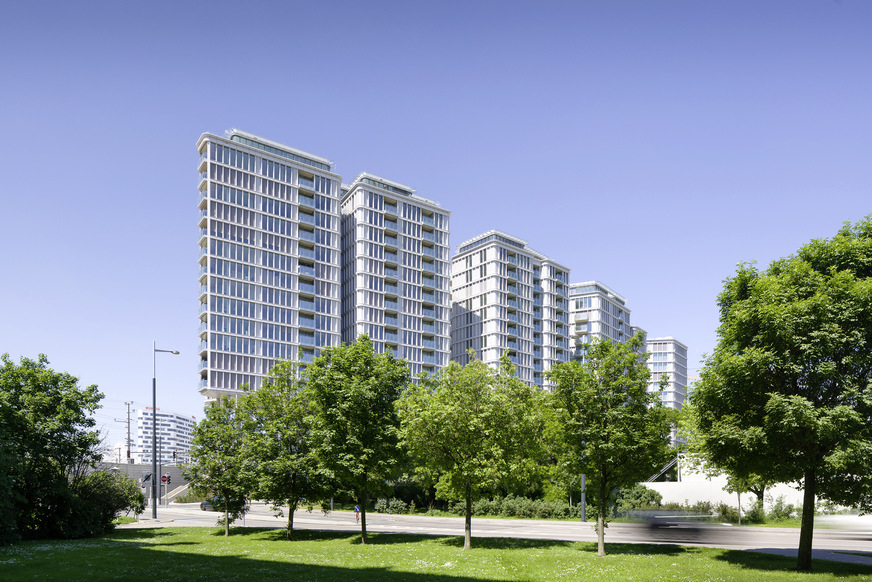 Der Wohn- und Hotelbauten am Belvedere in Wien.