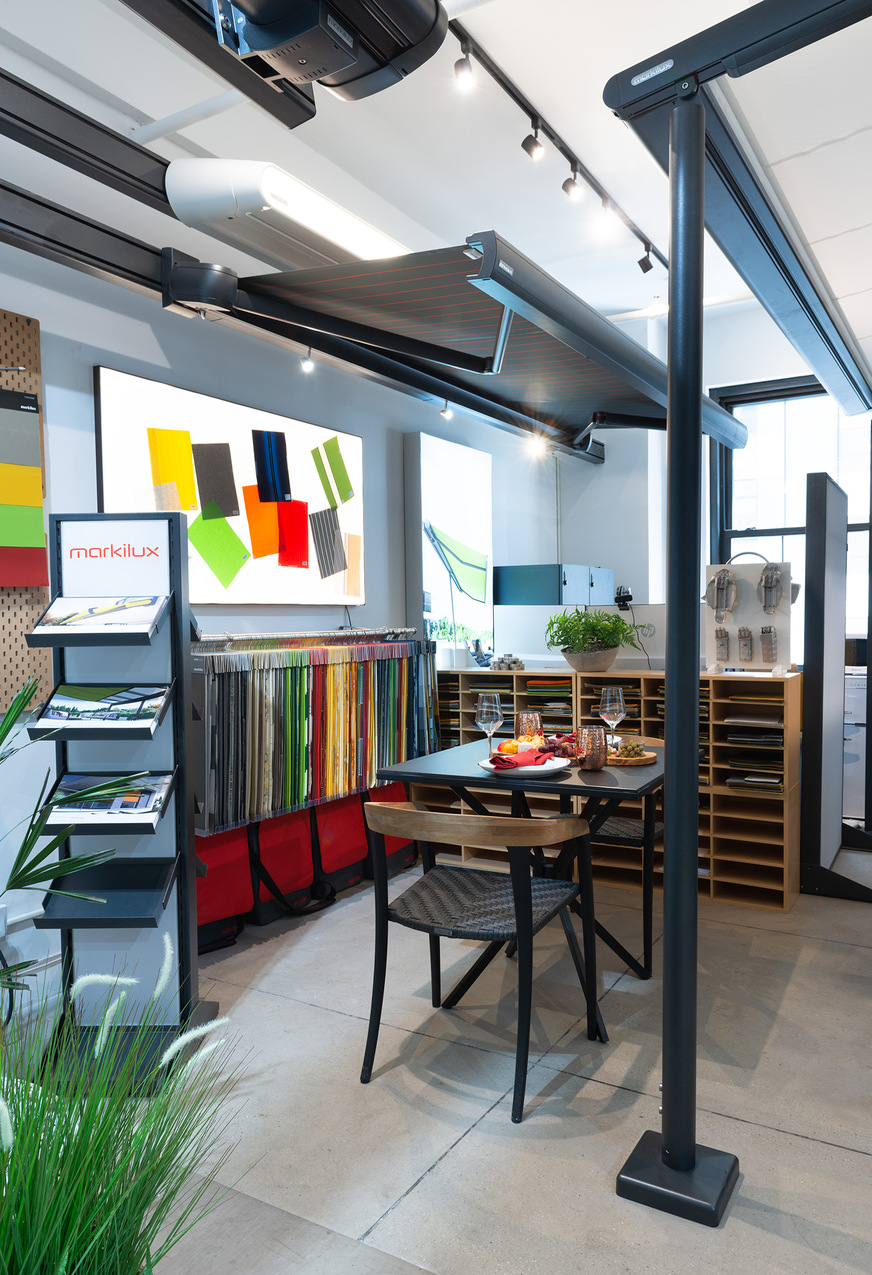 Im „New York Design Center“ stellt der Markisenhersteller auf rund 100 Quadratmetern hochwertige Produkte plus Zubehör aus, die sich bewusst an kaufkräftige Endkunden richten.