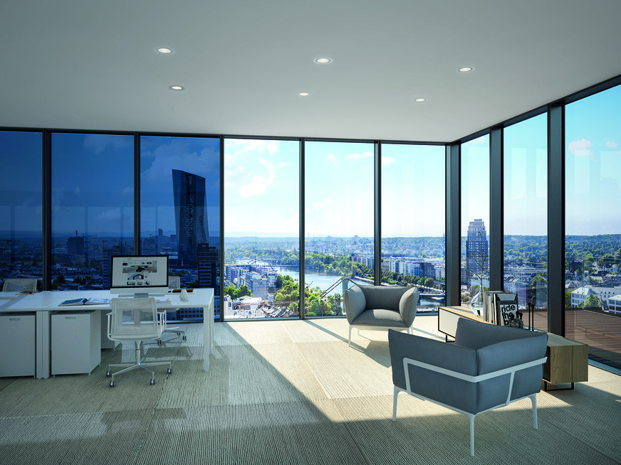 Schüco SageGlass: ein dynamisches Glas für Schüco Fenster und Fassaden – aus der Kooperation mit Saint-Gobain.