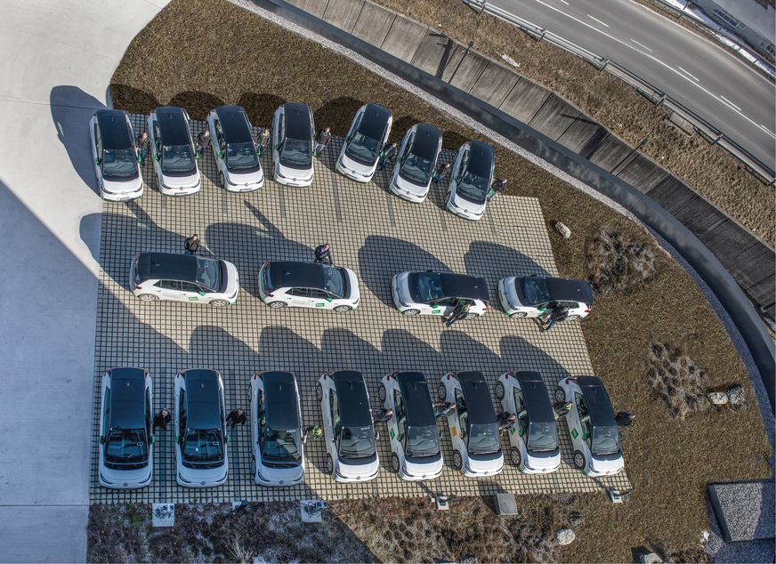 Tomaselli Gabriel Bau betreibt mit 30 Fahrzeugen die größte private E-Auto-Flotte Vorarlbergs.