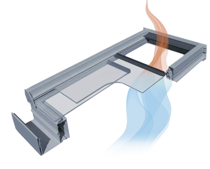 Elegante Optik, ausgereifte Technik, Made in Germany: Mit Schiebefenstern im Terrassendach werden Sommergärten optimal belüftet. Bild: TS-Aluminium-Profilsysteme GmbH & Co. KG