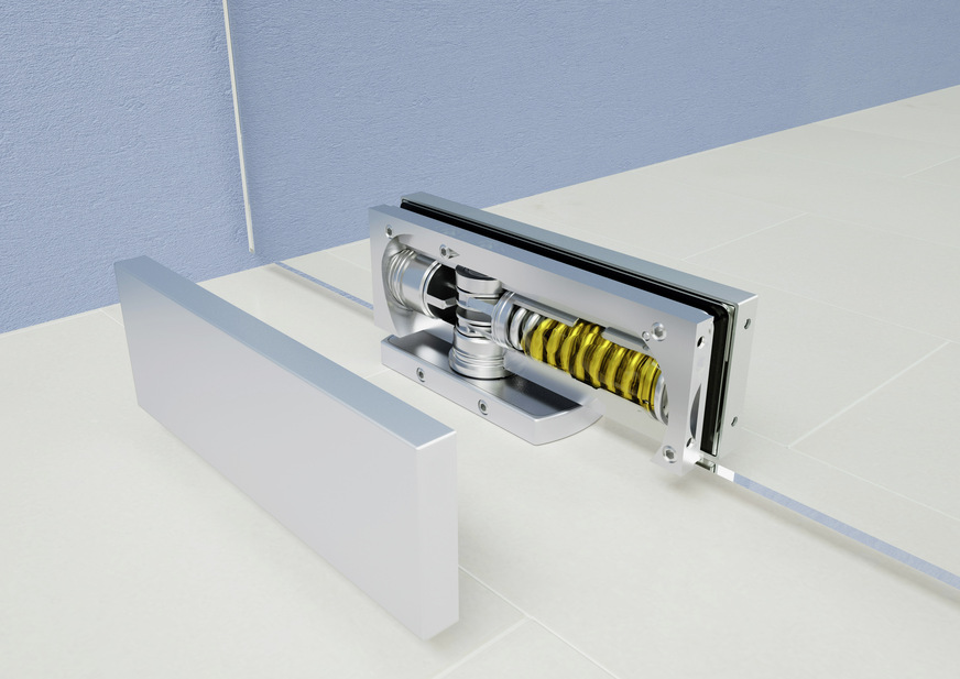 Der hydraulische Biloba Unica, hier beim Einsatz im Badezimmer.