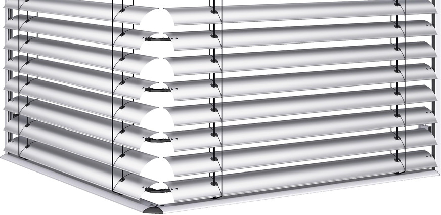 Ecklösungen ohne Schienen oder Spannseile zeigen, dass noch Innovationspotenzial bei den Raffstoren besteht.