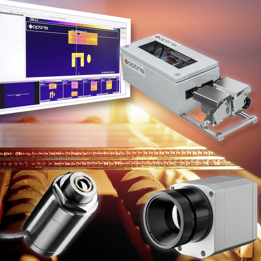 Für die ESG-Prüfung bietet Optris jetzt das Top Down GIS 640 R als vormontiertes System an, zu dem eine Infrarotkamera Typ PI 640, der Pyrometer Typ CT G5L, Shutter-Systeme sowie ein kompakter Schaltschrank mit allen Elektronik- und Steuerungskomponenten gehört.