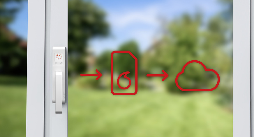 Der Sensor misst und überwacht den Zustand der Zimmerluft und sendet die gesammelten Daten über eine eingebaute Vodafone SIM Karte per Narrow Band IoT Technologie in die Cloud.