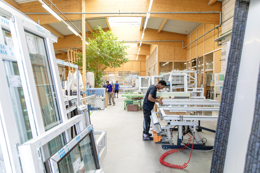 Ein Blick in die Produktion bei Fensterbau Schäfer in Heppenheim.
