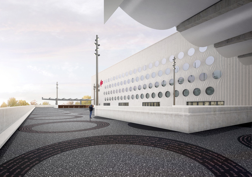 Für die Südfassade wurde der Aufbau mit Blick auf den Sonnenschutz entsprechend angepasst und das hochselektive Sonnenschutzglas Cool-Lite XTreme 60/28 in die Scheiben integriert.