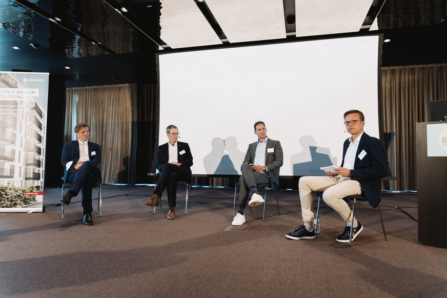 Die von Daniel Mund geführte Podiumsdiskussion mit Beteiligung von Dr. Lehner, Johann Brandstetter und Christoph Blepp.