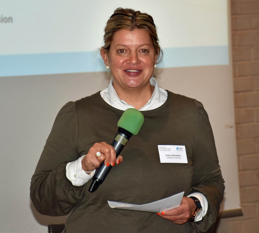 Katja Schreiber (Siegenia-Aubi KG), die Vorsitzende des Arbeitskreises Marketing im VFF