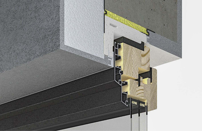 Durch den Einsatz der Deflex-Montagezarge für Fenster, Haustüren und bodentiefe Elemente können alle Anschluss- und Nebenarbeiten bereits vor der eigentlichen Fenstermontage fachgerecht ausgeführt werden.