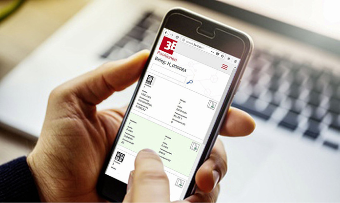 Mit der Aufmaß-App hat man alle Informationen, die man braucht, wie z. B. Adress- oder Auftragsdaten, digital im Zugriff.