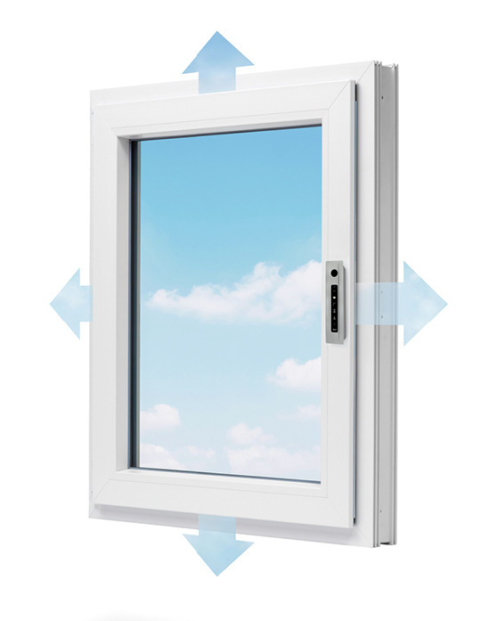 Winkhaus activPilot Comfort kombiniert mit der Möglichkeit zur Parallelabstellung eine frische, zugfreie Lüftung.