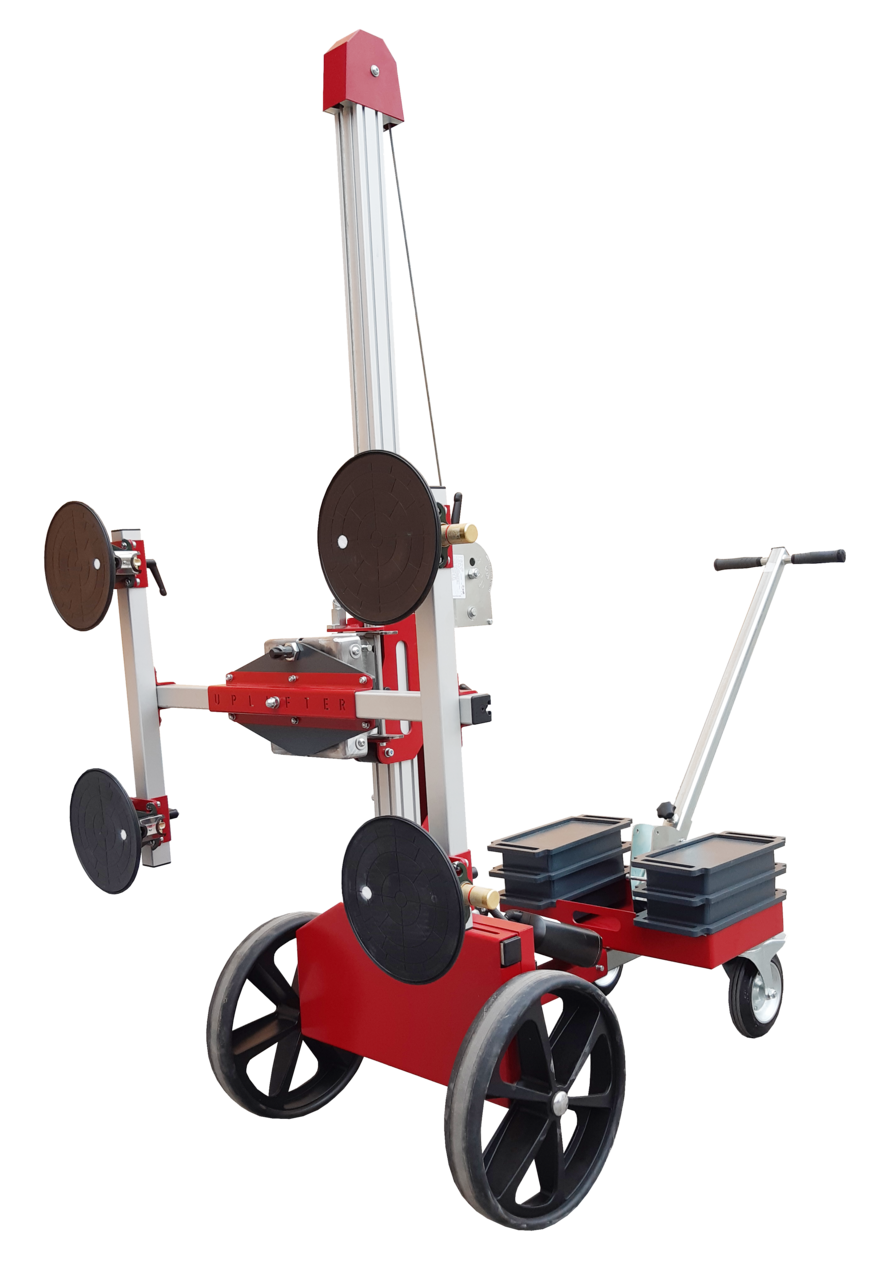 Der neue Baustellenhelfer UPT 250 von Uplifter trägt Lasten bis maximal 250 kg.