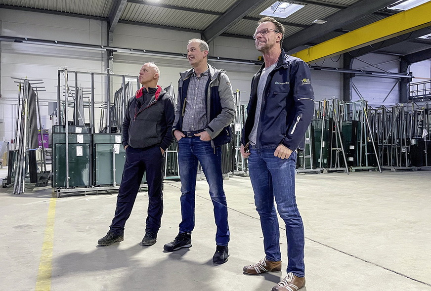 Mit den Geschäftsführern Andreas Häger (vestaxx), Paco Schüt (Schüt-Duis) und Peer Gehrmann (Talishaus) (v.l.) haben sich drei überzeugte Befürworter moderner Energieeinsparung zusammengefunden.