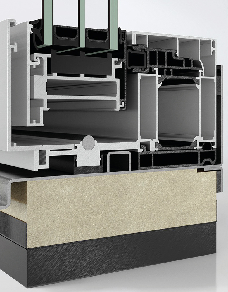 Soll überzeugen in Punkto Dichtigkeit und&nbsp;Funktionalität: Das eingleisige Schüco Schiebe­system AS AL 75 mit air-lux Luft­dichtungskonzept.