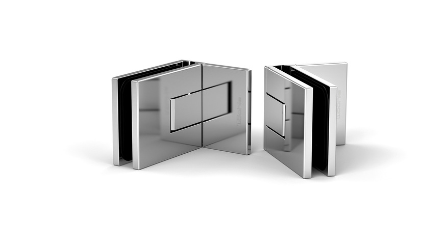 Ein Werkzeug reicht aus, um das komplette Duschtüren-​Band Juna von Bohle zu fixieren und einzustellen.