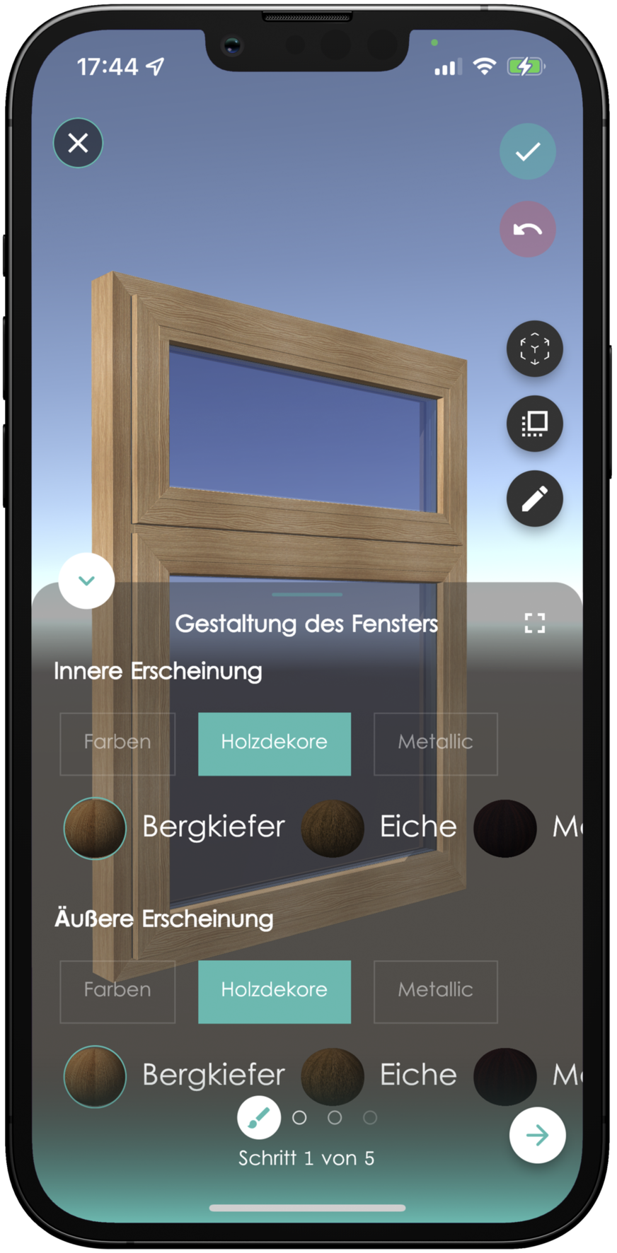 Die Gestaltung und Konfiguration der Fenster ist unabhängig von den Rahmenprofilen der Hersteller. Auf Grundlage der konfigurierten Daten kann ein Anbieter im Anschluss mit seiner eigenen Software passende Produkte offerieren.