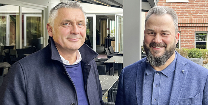 Unsere Interviewpartner Gordon Zapf, Vertriebsleiter Hella und Andre Urban, Geschäftsführer RHP (v.l.)