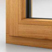 Das Woodline-Fenster besticht durch das exklusive Eckdesign, das an die handwerkliche Verzapfungstechnik von Holzfenstern oder -türen erinnert.