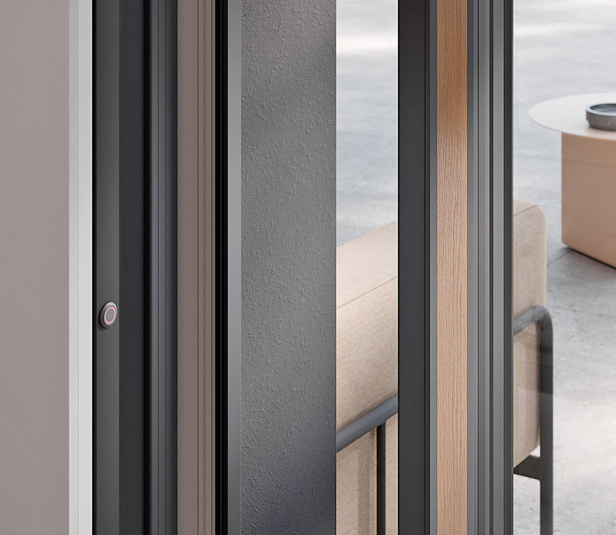 Die Materialien Kunststoff, Aluminium und Holz können als Innen- und Außendekor wahlweise kombiniert werden.