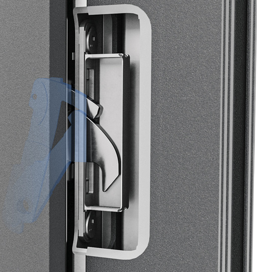 Dank der neuen Geometrie der Schwenkriegel arbeitet die autoLock AV4D noch kraftvoller.