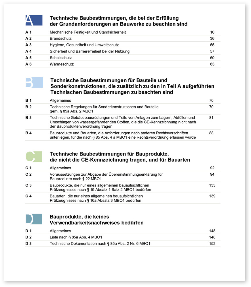 Die Muster-Verwaltungsvorschrift Technische Baubestimmungen (MVV TB) in ­ihrer neuesten Ausgabe 2023/1 (angehört als MVV TB 2022/1) ­regelt alles rund um die Bauwerke.