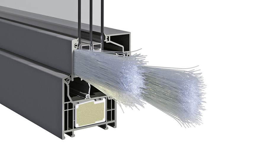 Wie lässt sich der Stahl im Kunststofffenster substituieren? Hier ein aktueller Ansatz von Deceuninck mit der Glasfaser­technologie Thermo­Fibra und ­EcoPowerCore im Profilkern.