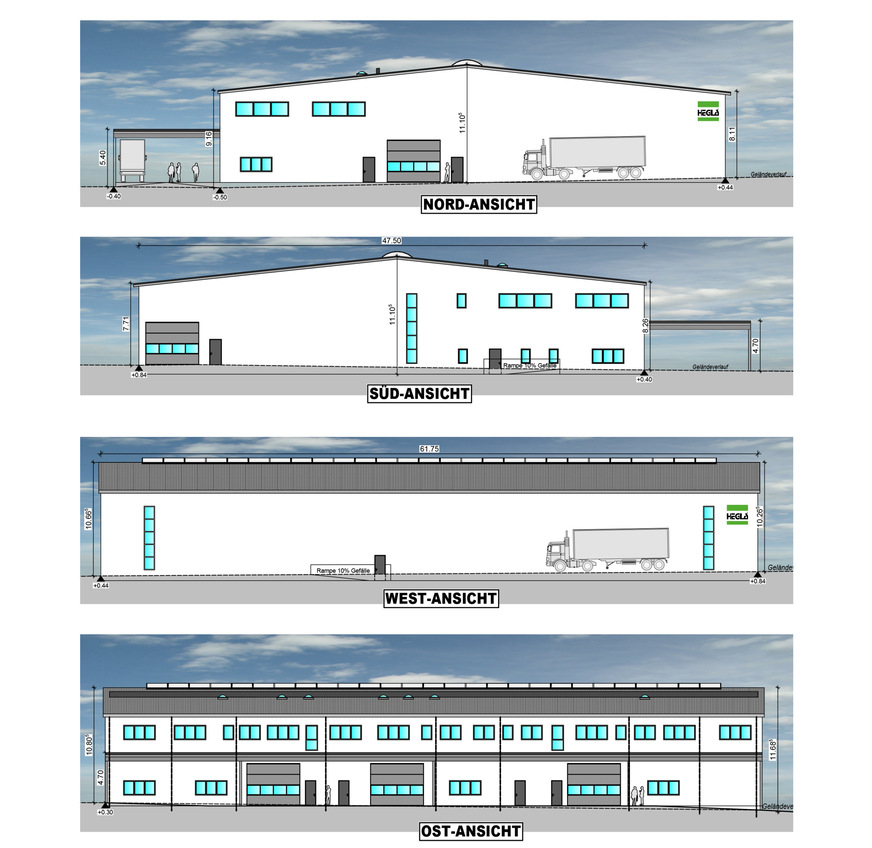 Das neue Logistikzentrum der Hegla in Beverungen fasst auf über 3000m² die bisherigen Einzellager für effiziente und schneller Abläufe zusammen.