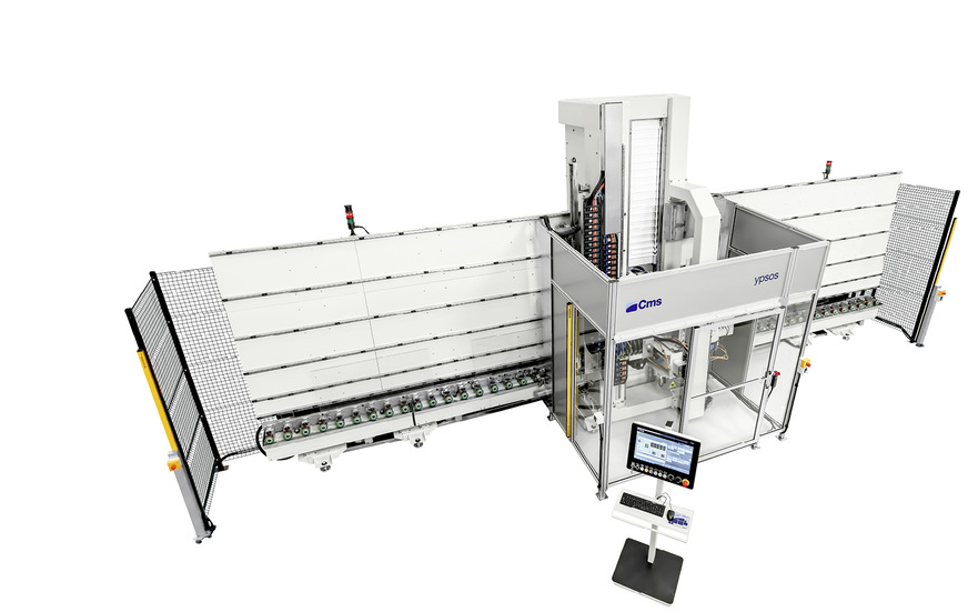 Die Ypsos ist ein vertikales High-End-CNC-System&nbsp;zur Bearbeitung von Glas, inklusive Polieren.