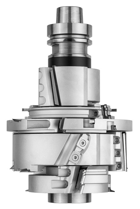 CAT-Werkzeug:&nbsp; Der Trick dabei – die Fliehkraft wird zum Freund des Werkzeugs. So lassen sich ­hohe Drehzahlen und hohe Vor­schübe realisieren.