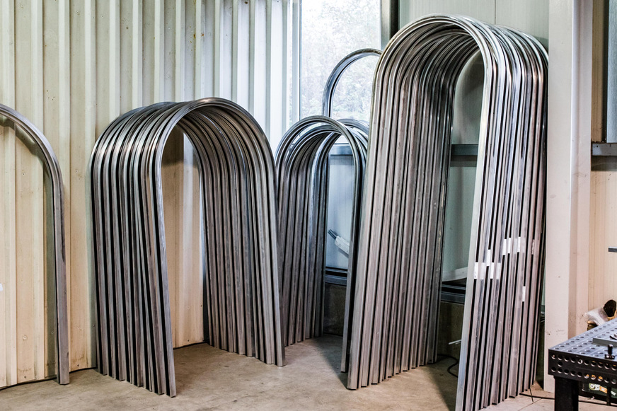 Aluminium_Bögen: Aluminium-Bögen für eine Klostersanierung in den Niederlanden