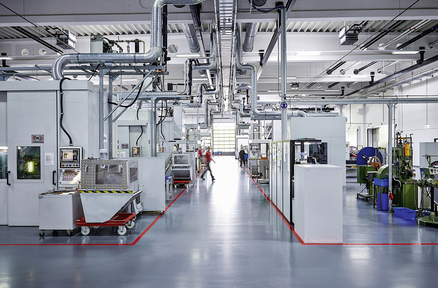 Ein Blick in die Produktion von EK am Standort in Haan.