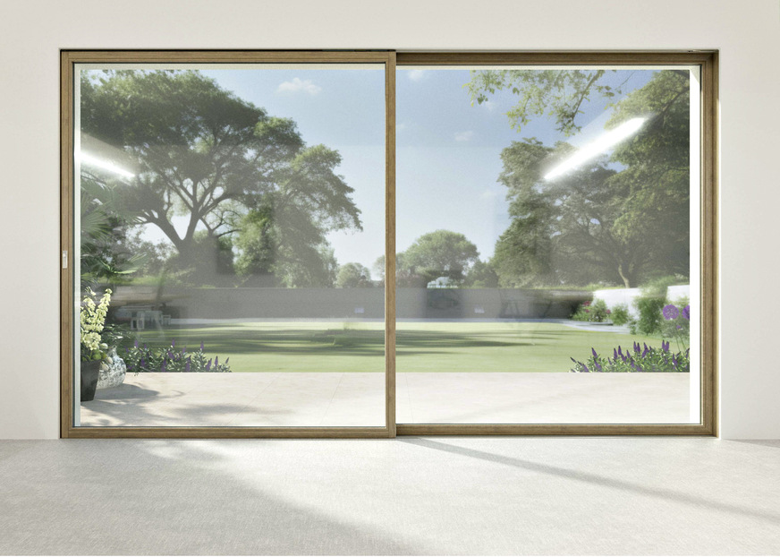 Die Grenzen zwischen innen und außen verschmelzen lassen: Im Fokus des HS slim SKY axxent, der ab dem Herbst erhältlich sein wird, steht ein nahezu rahmenloses Design für maximalen Lichteinfall in das Gebäude.