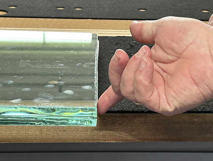 Diesmal wurden auch sehr dicke Gläser geschnitten