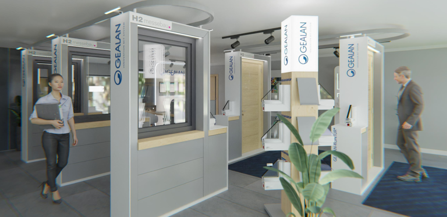 Gealan hat verschiedene Möbel im Programm und unterstützt bei Bedarf auch bei einer individuellen Raumplanung sowie bei der Montage der Trägerelemente.