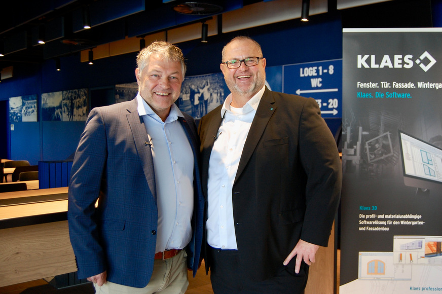 Bernd Schneider (li.) von der ROTOX Gruppe und Jens Johanni von der Klaes GmbH & Co. KG, beide Gebietsverkaufsleiter in einer ähnlichen Region, gehören zu den Starting Four gewissermaßen, also den Initiatoren im Suppliers’ Club („Fit for future“).